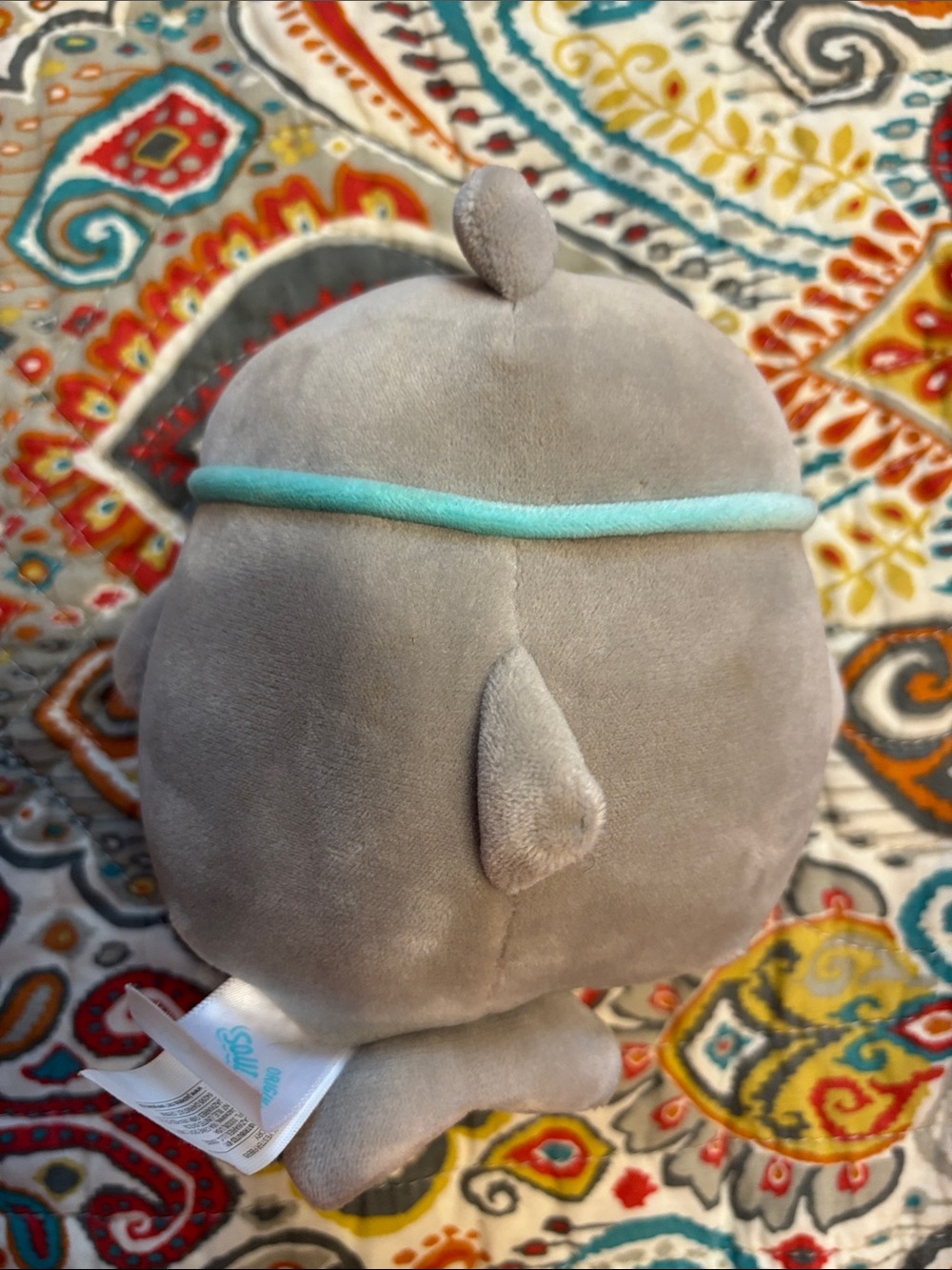 Squishmallows small Gray & Cream Shark Plush with Teal mask - Picture 4 of 10